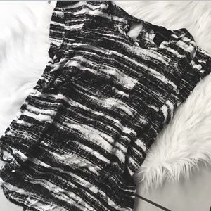 Cynthia Rowley black and white blouse